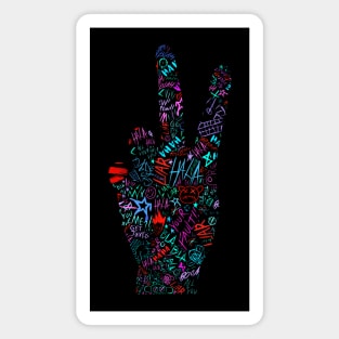 Jinx arcane graffitti peace Magnet